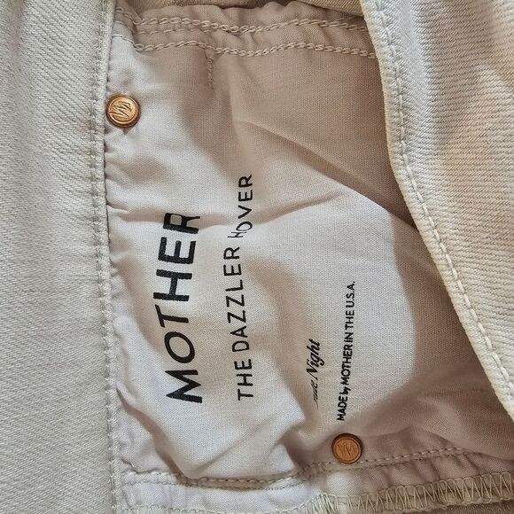 Mother The Dazzler Mid Rise Straight Jeans in Pale Peach - Size 28 - Picture 10 of 10